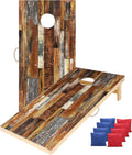 Solid Wood Cornhole Boards 4ft x 2ft Regulation Size - Double-Side