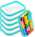 Clear Hard Zipper Case Pencil Pouches 6-Pack - Durable Travel