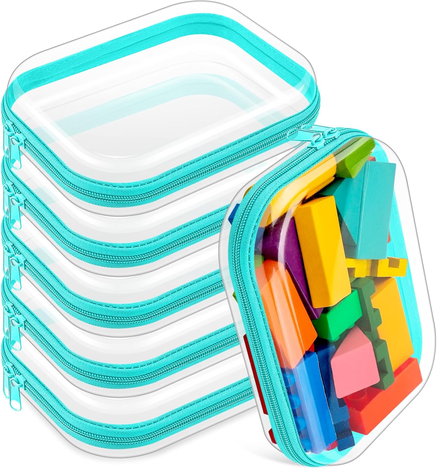 Sanwuta Clear Hard Zipper Case Pencil Pouches for Organizing