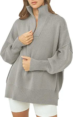 LOGENE Women's 1/4 Zipper Sweatshirt for Stylish Comfort