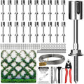 Wire Trellis 20-Set Kit with 1/8in x 98ft Stainless Cable - Durable