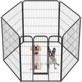 Dog Playpen 6-Panel 40in High Foldable Metal Pen - Portable Exercise