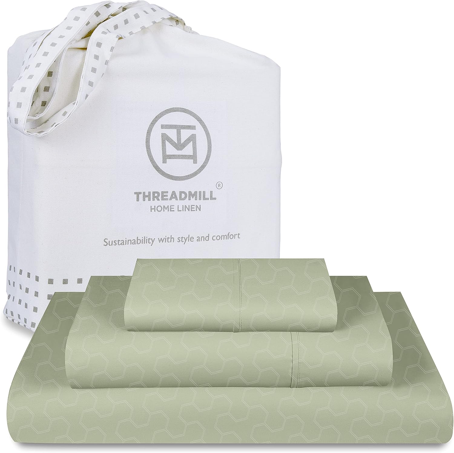 Threadmill 500 Thread Count Twin Size Luxury Cotton Bedding Set