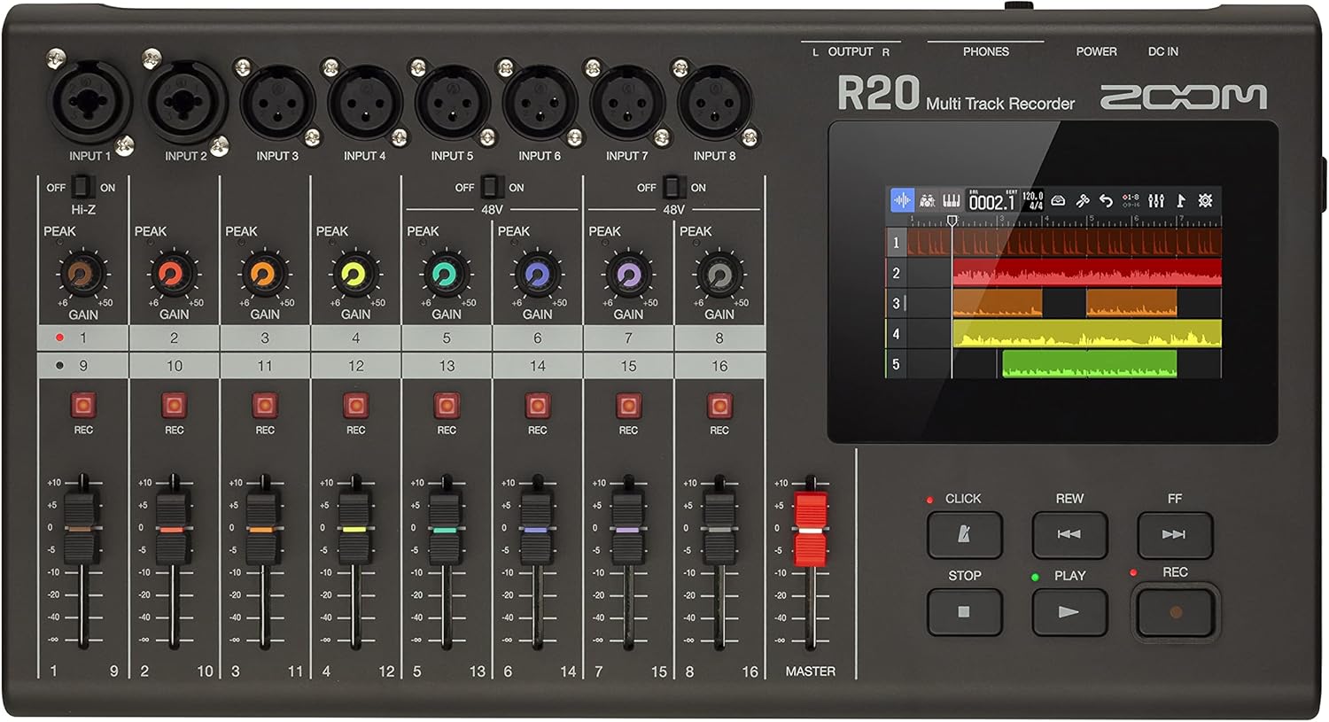 Zoom R20 Multi Track Recorder with Touchscreen and Effects
