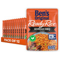 BEN'S ORIGINAL Ready Rice Korean BBQ Flavored Rice Pack of 12 - Quick