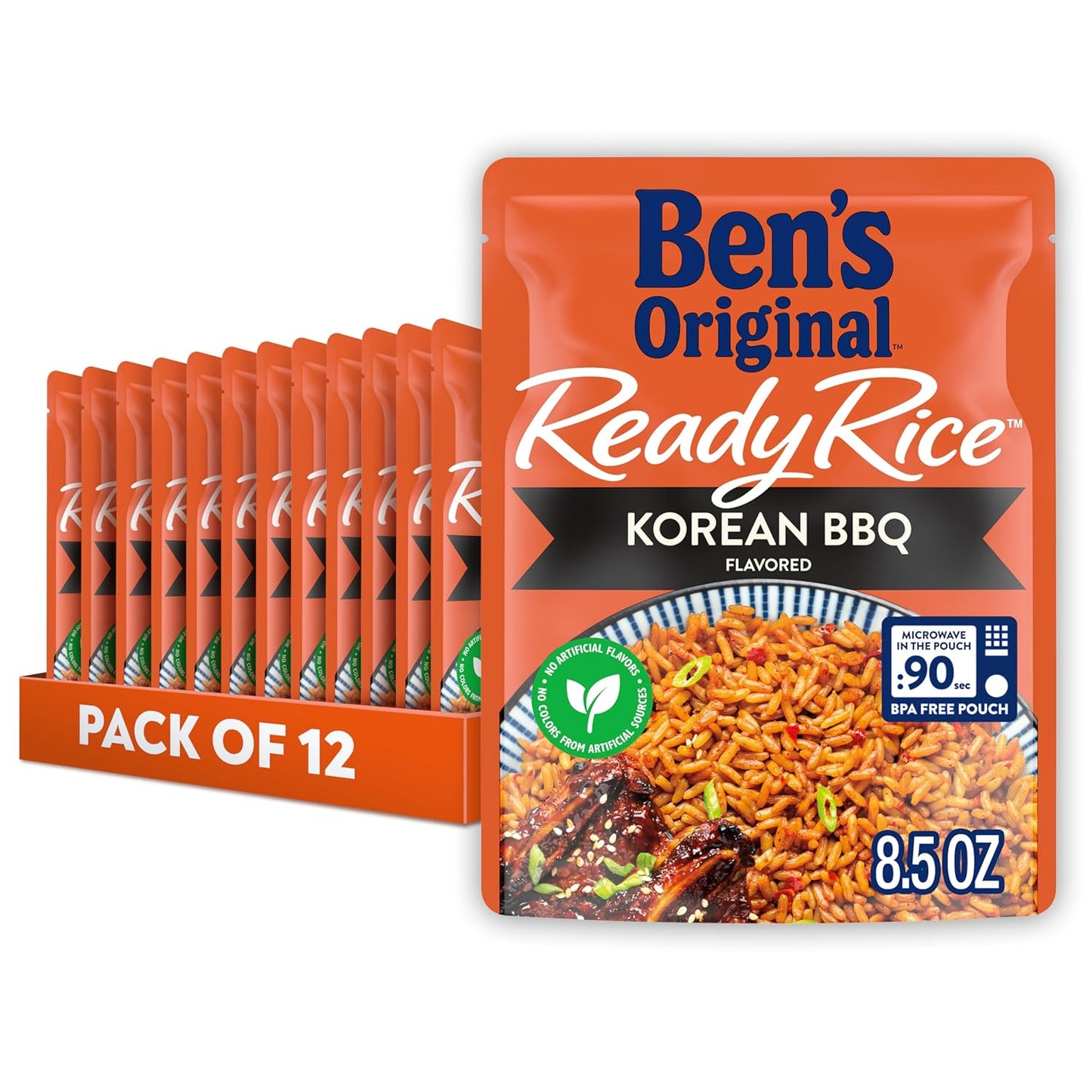 BEN'S ORIGINAL Ready Rice Korean BBQ Flavored Rice Pouches