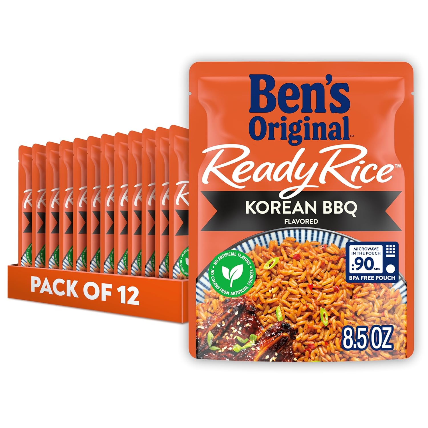 BEN'S ORIGINAL Ready Rice Korean BBQ Flavored Rice Pouches