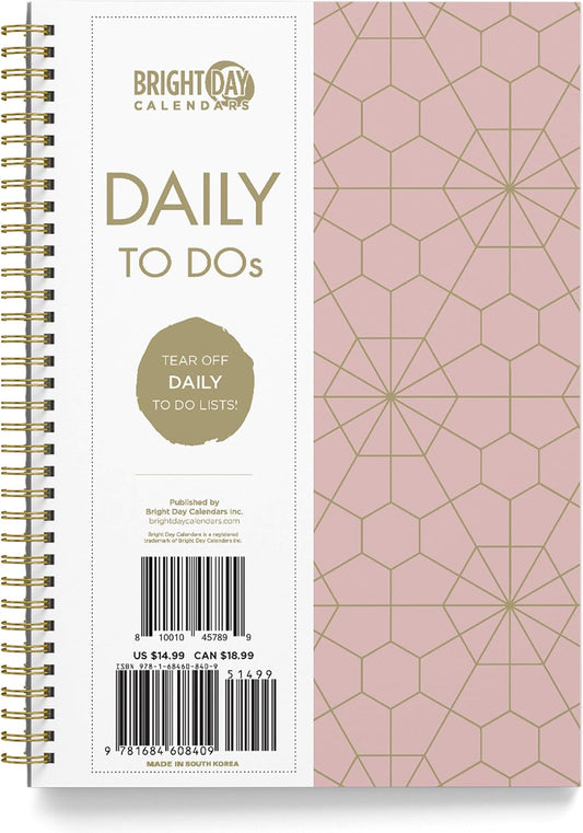 Rose Gold Daily Task Planner 8.25 x 6.25
