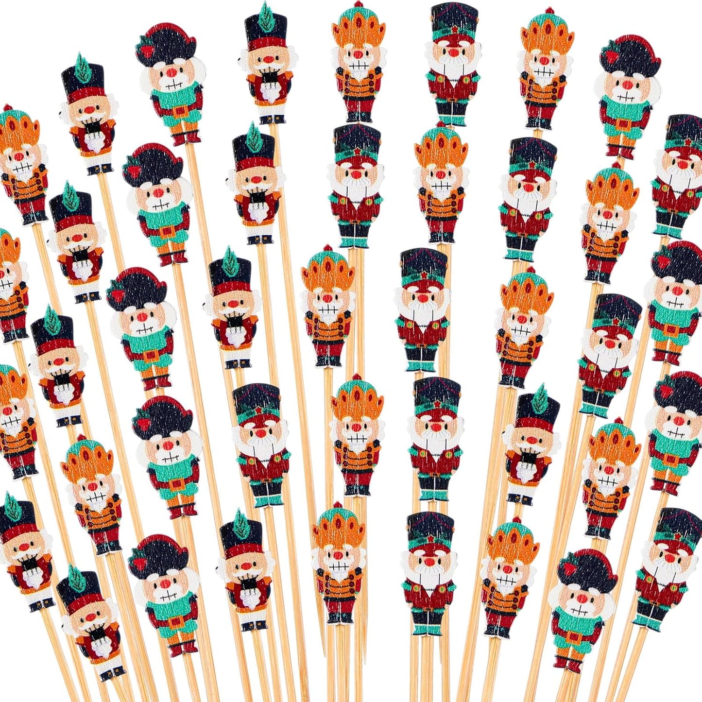 Hushee Bamboo Xmas Picks - Festive Appetizer Skewers