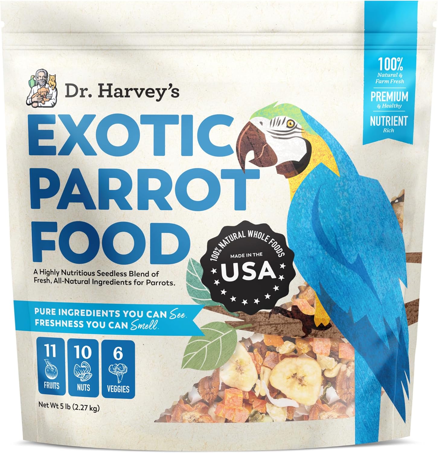 Dr. Harvey's Exotic Parrot Blend for Large Parrots' Health