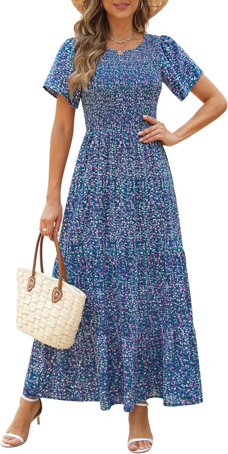 Kranda Women Floral Maxi Dress for Summer and Fall Fashion
