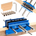 Self Centering Dowel Jig with Elongated Jaws and Extra Wide Clamp