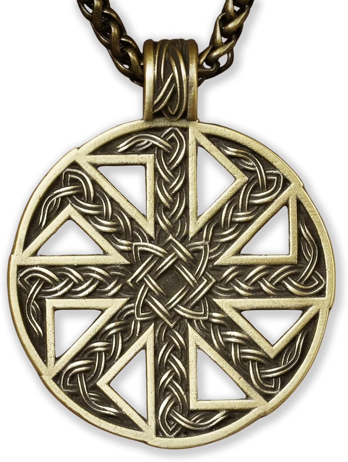 Kolovrat Ethnic Necklace Pendant Jewelry for Men - Amulet Gift