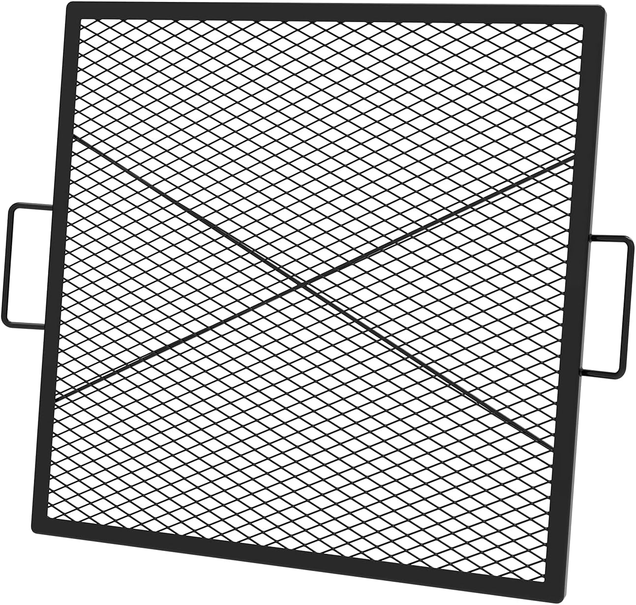onlyfire X-Marks Square Fire Pit Cooking Grate for Outdoor BBQ