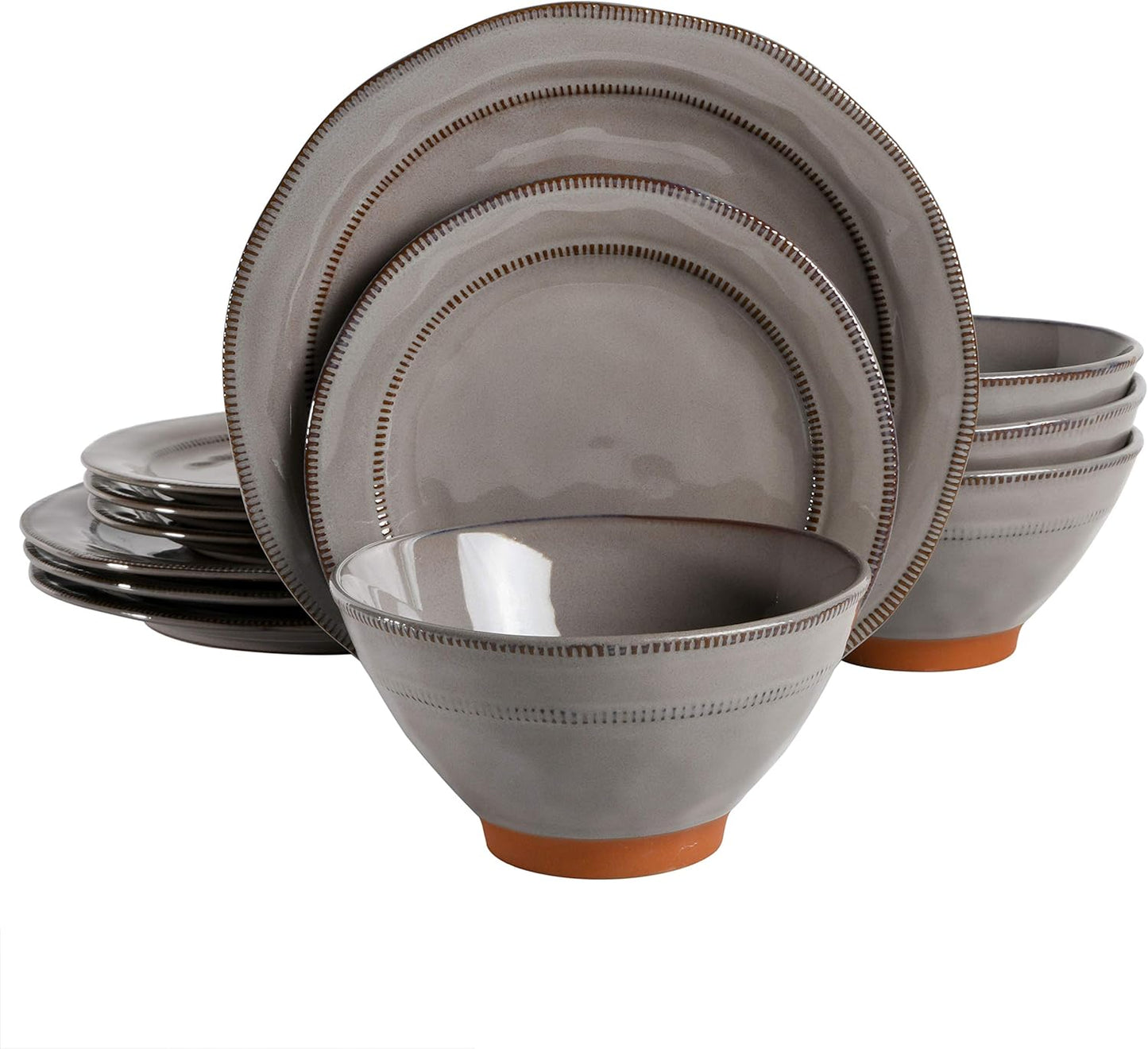 Gibson Elite Terranea Round Reactive Glaze Dinnerware Set