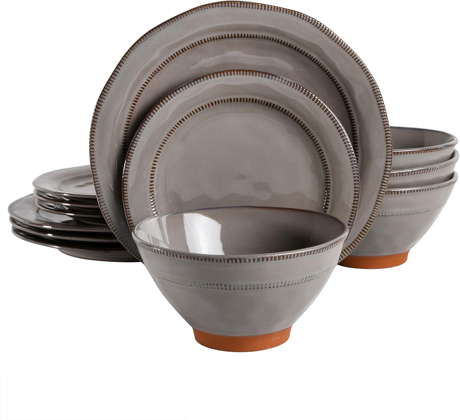 Gibson Elite Terranea Round Reactive Glaze Dinnerware Set