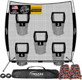 Football Throwing Target Net 8x8 FT - 5-in-1 QB Trainer