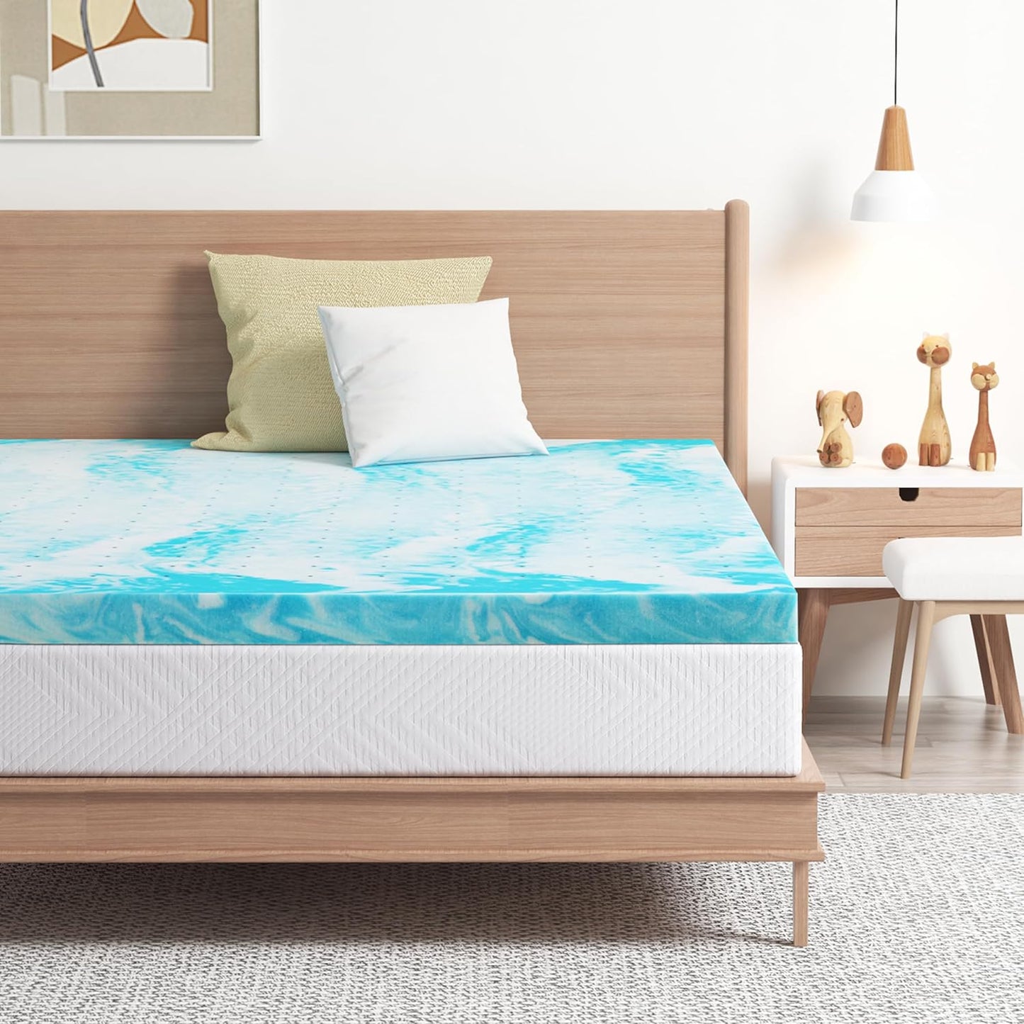 EGOHOME 2 Inch Full Memory Foam Mattress Topper for Comfort