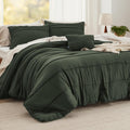 Bedsure Twin Comforter Set - 3 Piece Pinch Pleat Bed Set