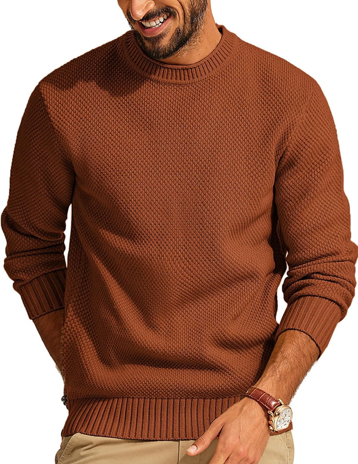 PJ PAUL JONES Mens Pullover Sweater for Stylish Comfort
