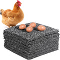 8 Pcs Chicken Nesting Pads with 4 Fake Wooden Eggs - Durable Laying