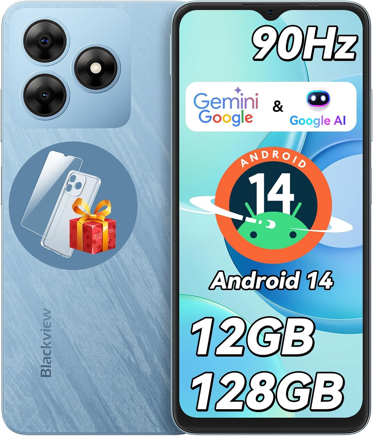 Blackview Wave 8 Android 14 Smartphone with 12GB RAM and 128GB Storage