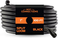 Split Wire Loom 1in x 100 ft Split Cable Sleeve - Durable Wire