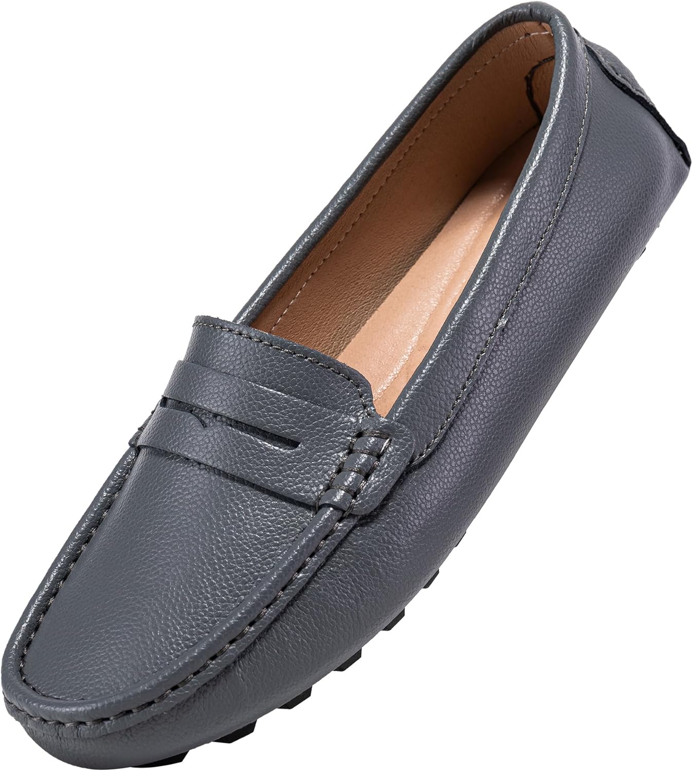 BEAUSEEN Women's Genuine Leather Penny Loafers for Comfort