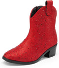 Girls Rhinestone Cowboy Boots by DREAM PAIRS for Fun Adventures