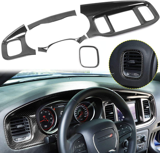 Charger Center Console Dash Trim Panel Garnish Bezel for 2015-2025