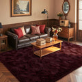 5x7 Red Area Rug for Living Room Shag Fur Rug - Thick Soft Plush