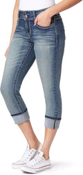 WallFlower Luscious Curvy 23.5ft Crop Mid-Rise Jeans - Curve Fit keep