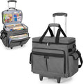 Rolling Scrapbook Tote with Expandable File Pocket - Large Craft