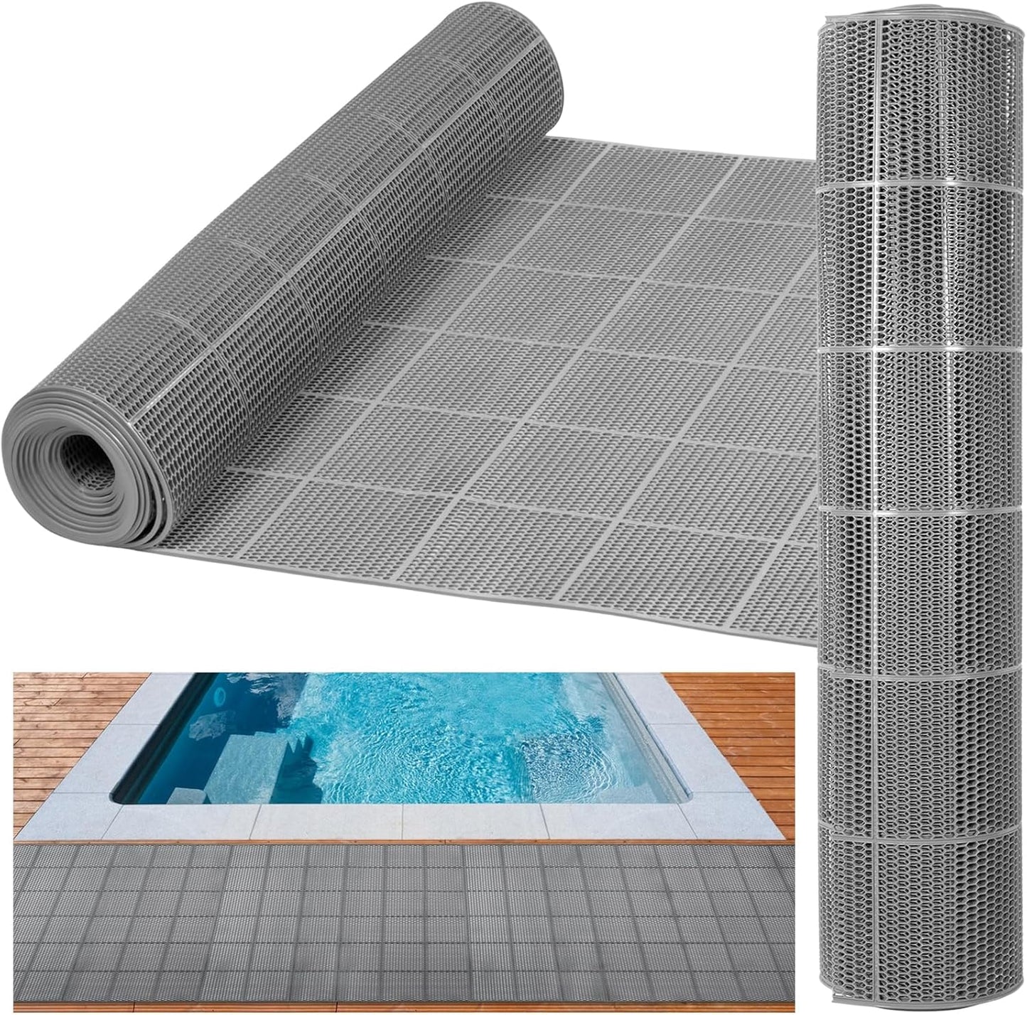 3 x 20FT Non Slip Swimming Pool Mats for Indoor and Outdoor Use