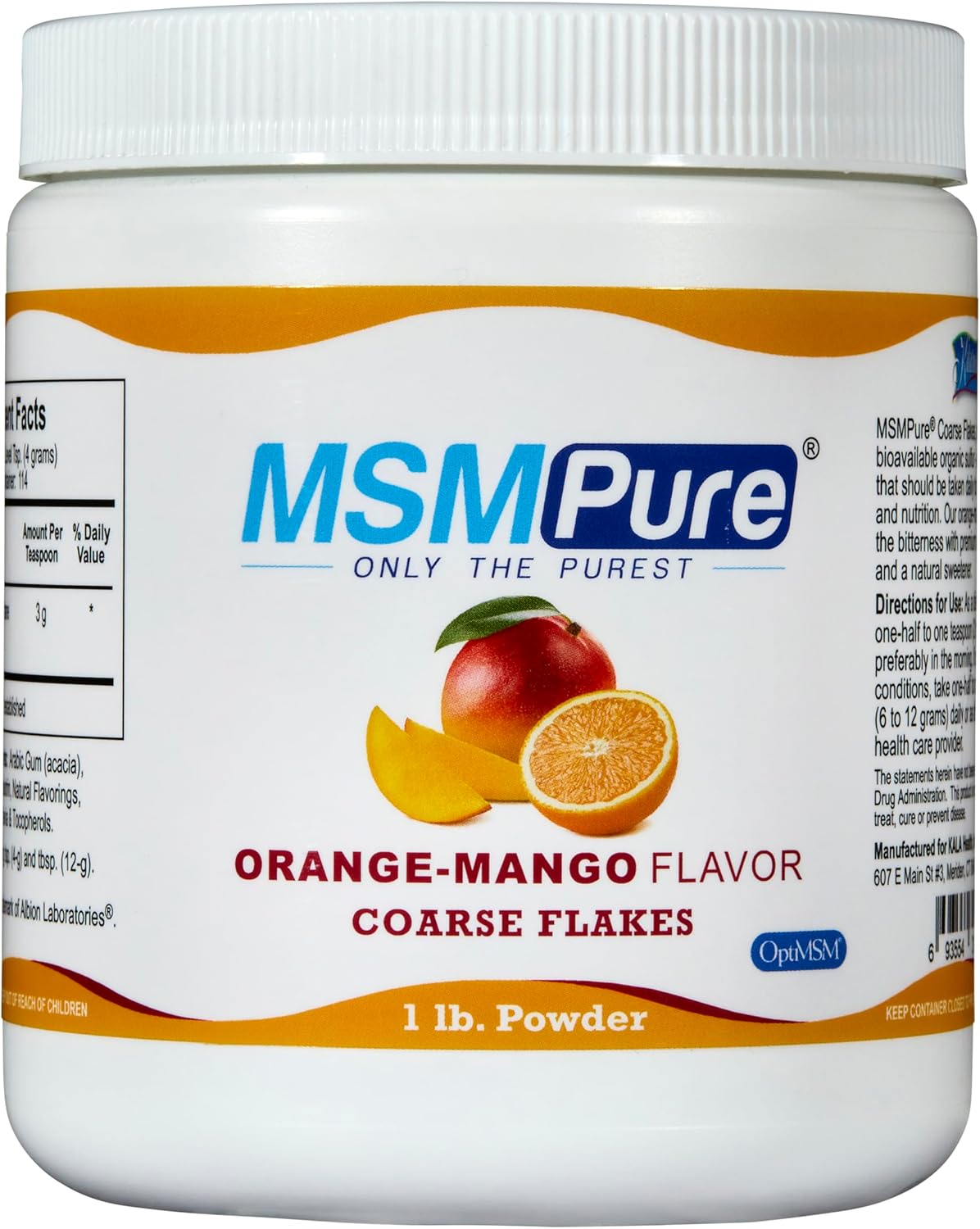 MSMPure Orange Mango Flavored MSM Powder for Joint Health