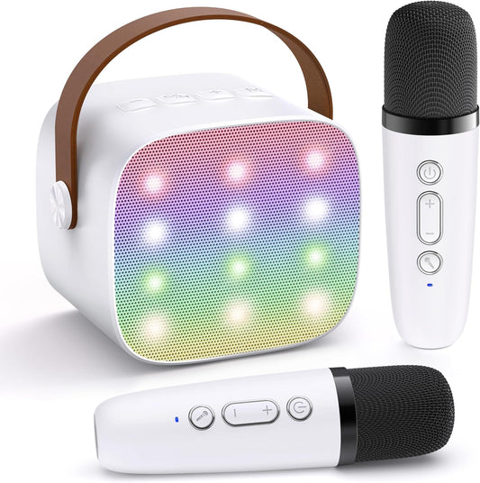 Portable Bluetooth Karaoke: 2 Wireless Mics