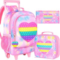 Rolling Backpack for Girls 4-in-1 Love Set - Wheeled School Bag