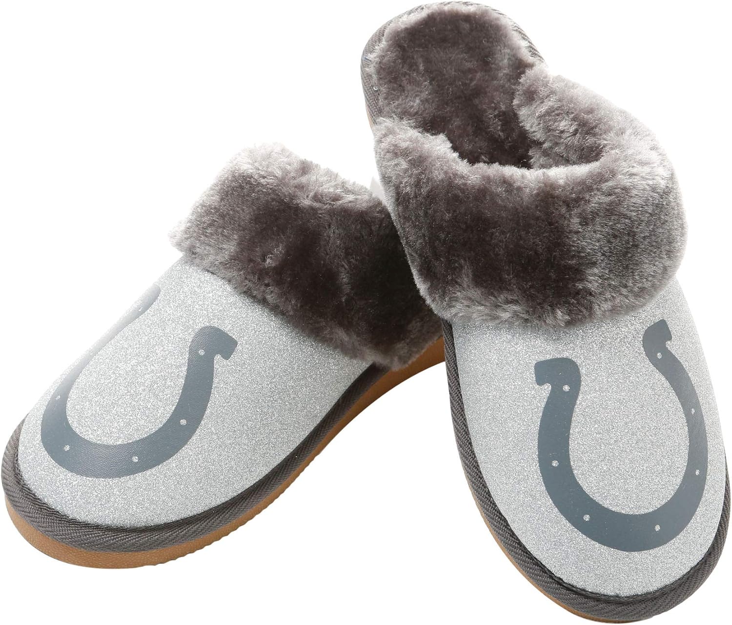 FOCO Womens NFL Team Logo Glitter Open Back Moccasin Review