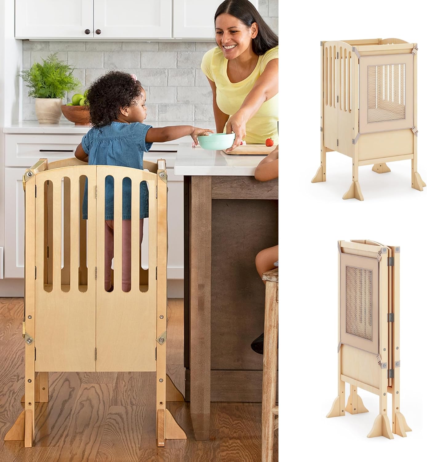 Guidecraft Kitchen Helper Toddler Tower Step Stool for Kids
