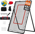 Volleyball Rebounder Net 4x7ft - Adjustable Angles for Skill Practice