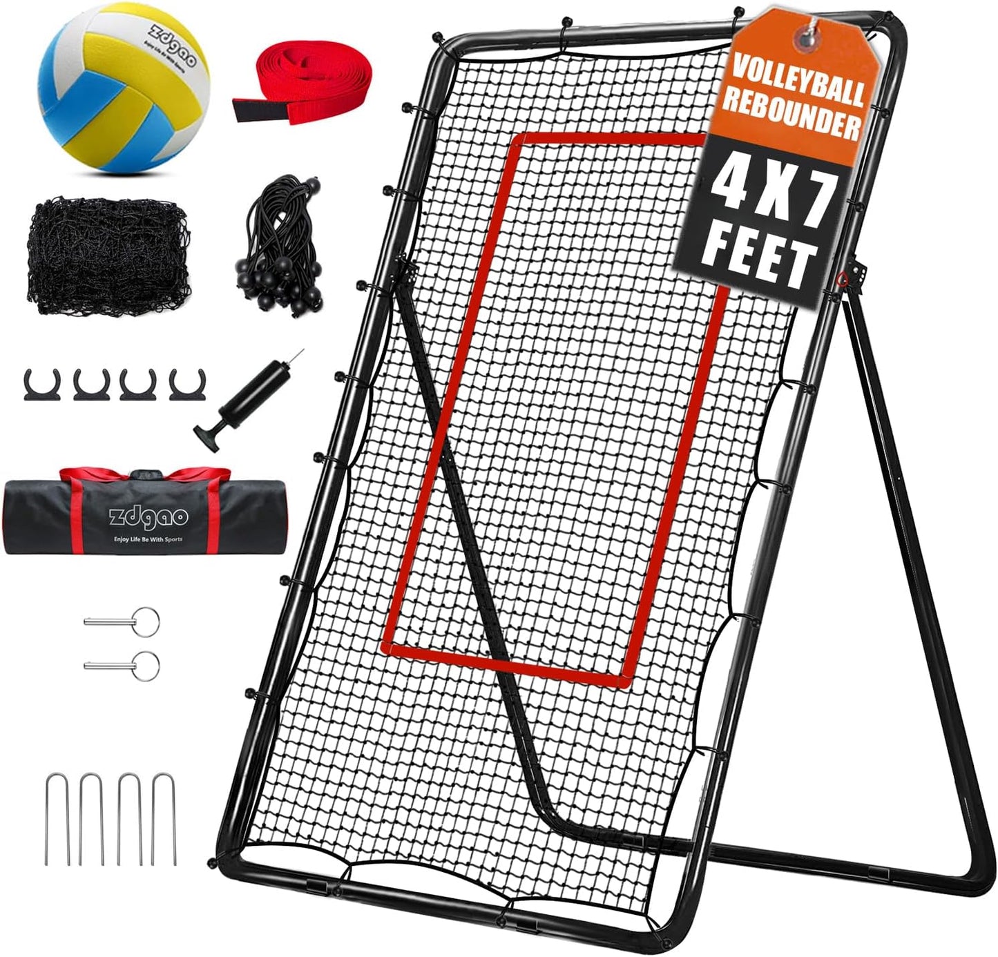 Volleyball Rebounder Net for Skill Improvement and Training