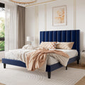 Luxurious Velvet Upholstered Queen Bed Frame for Stylish Comfort