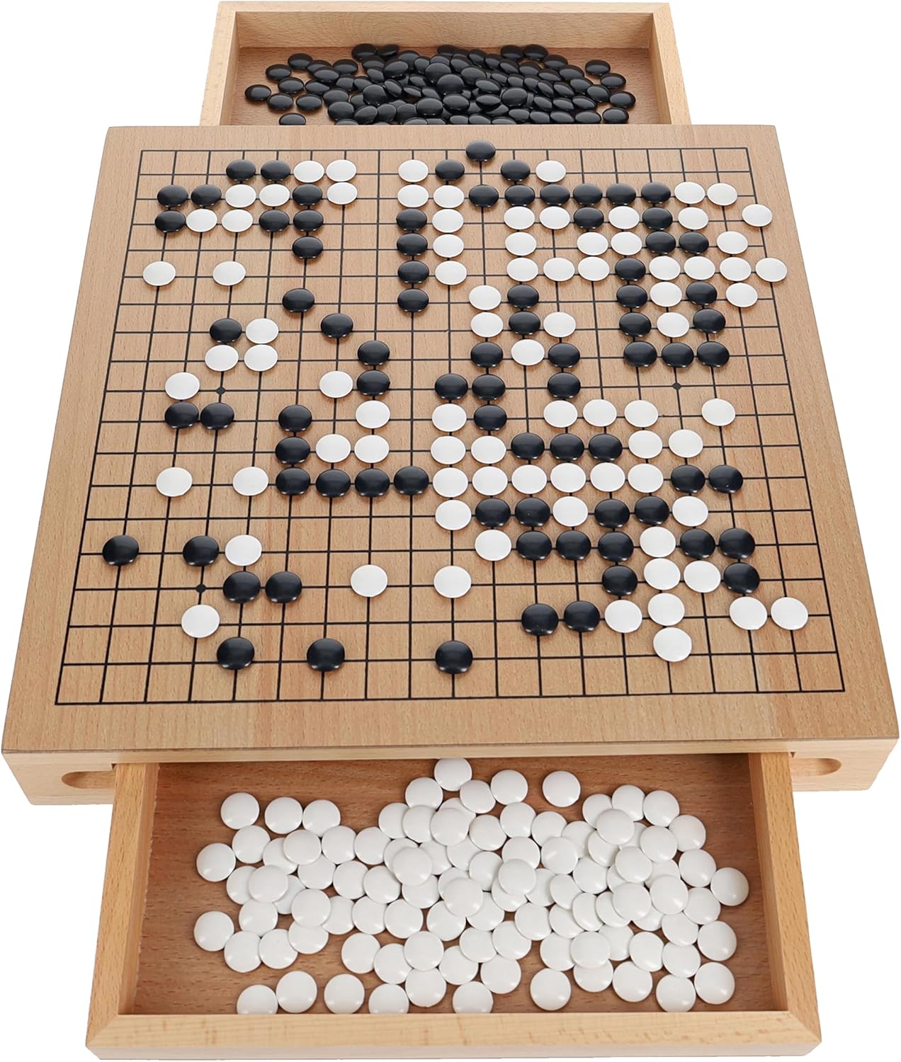 WE Games Go Game Set 12 Inch - Portable Strategy Board Game