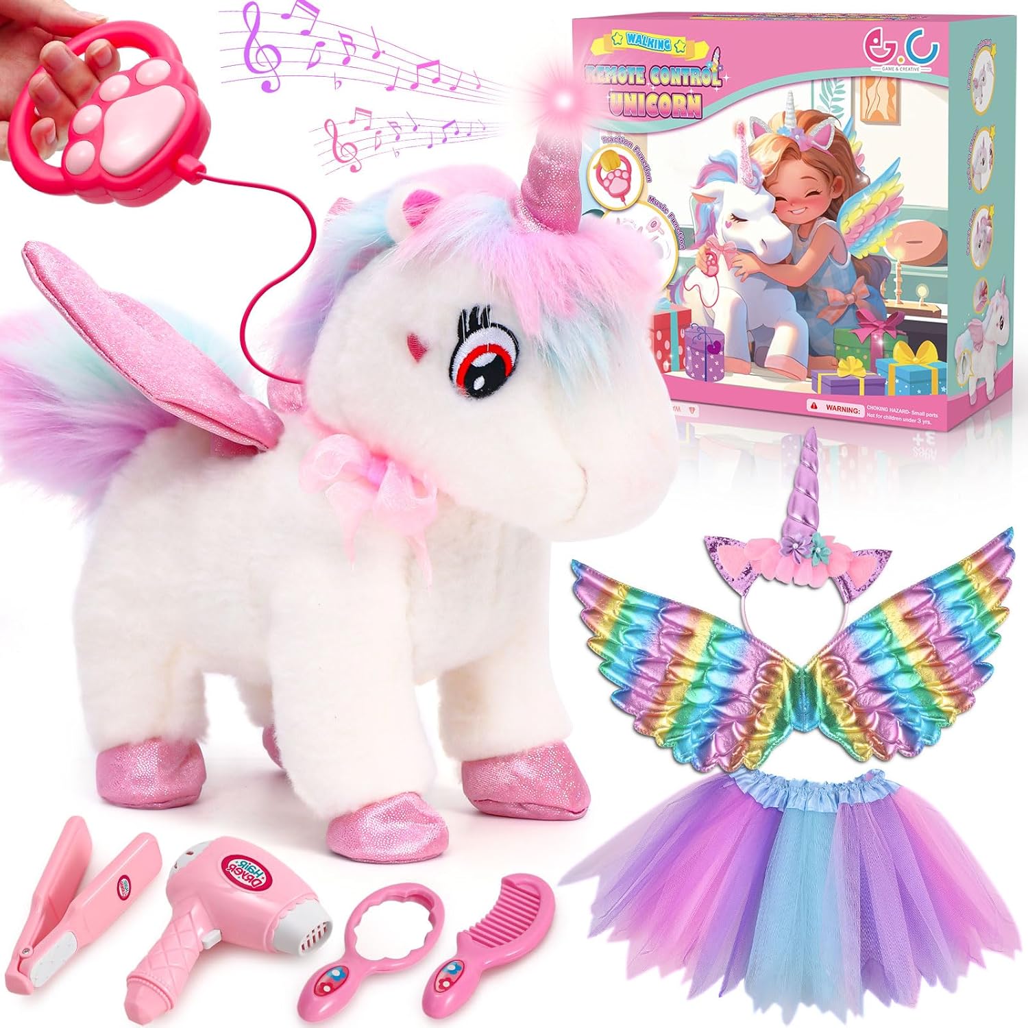 Interactive Remote Control Unicorn Toy for Girls