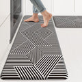 Anti Fatigue Kitchen Mats Set of 2 - Cushioned Geometric Kitchen Rugs