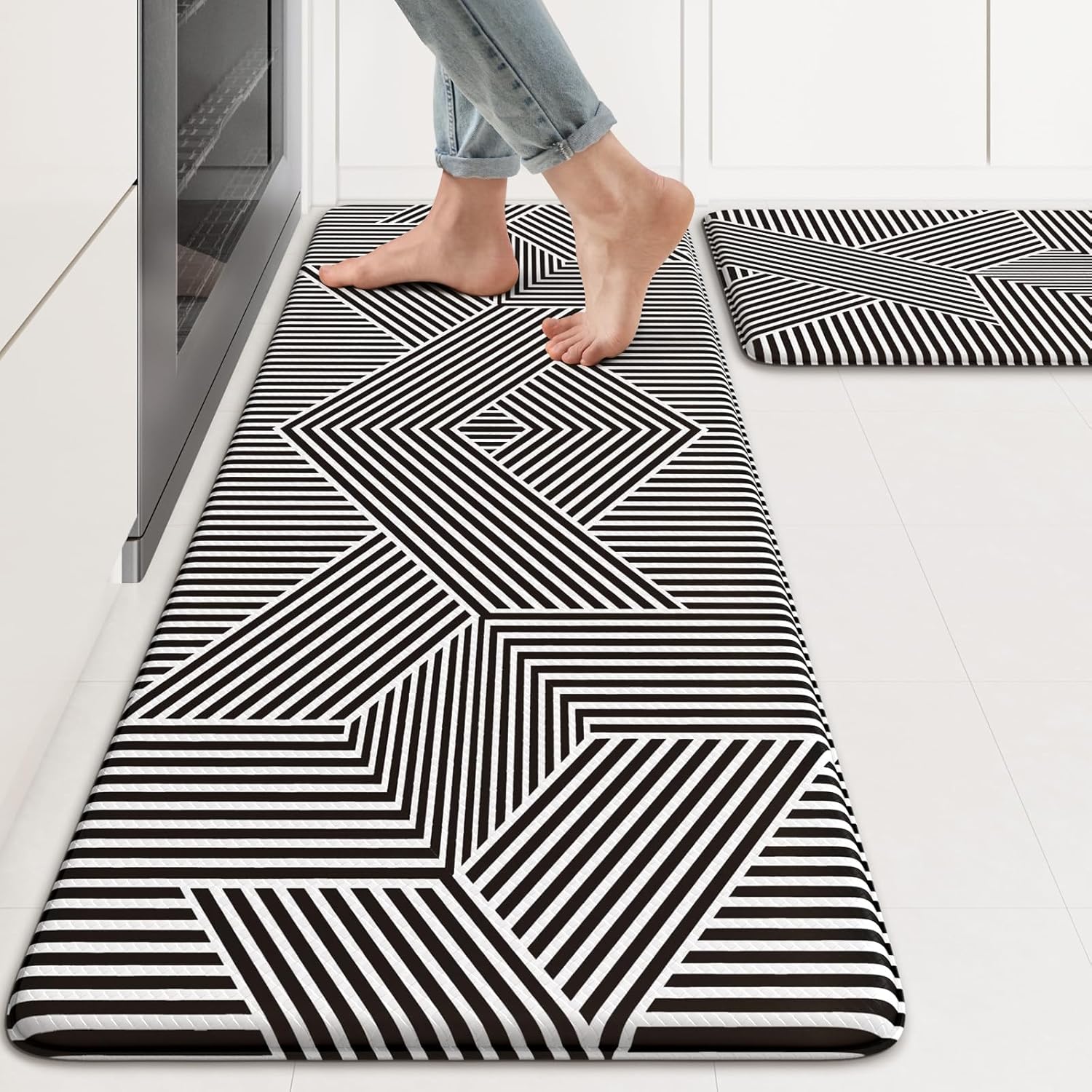 KIMODE Anti Fatigue Kitchen Mats for Comfort and Style
