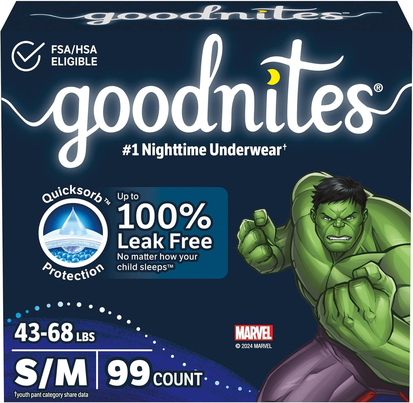 Goodnites Boys' Bedwetting Underwear for Nighttime Comfort