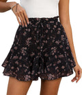 Shorts for Women Summer Casual Chiffon Skorts with Ruffle Hem