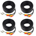 CCTV Security Camera BNC Siamese Cable Pack of 4 - 100 ft each