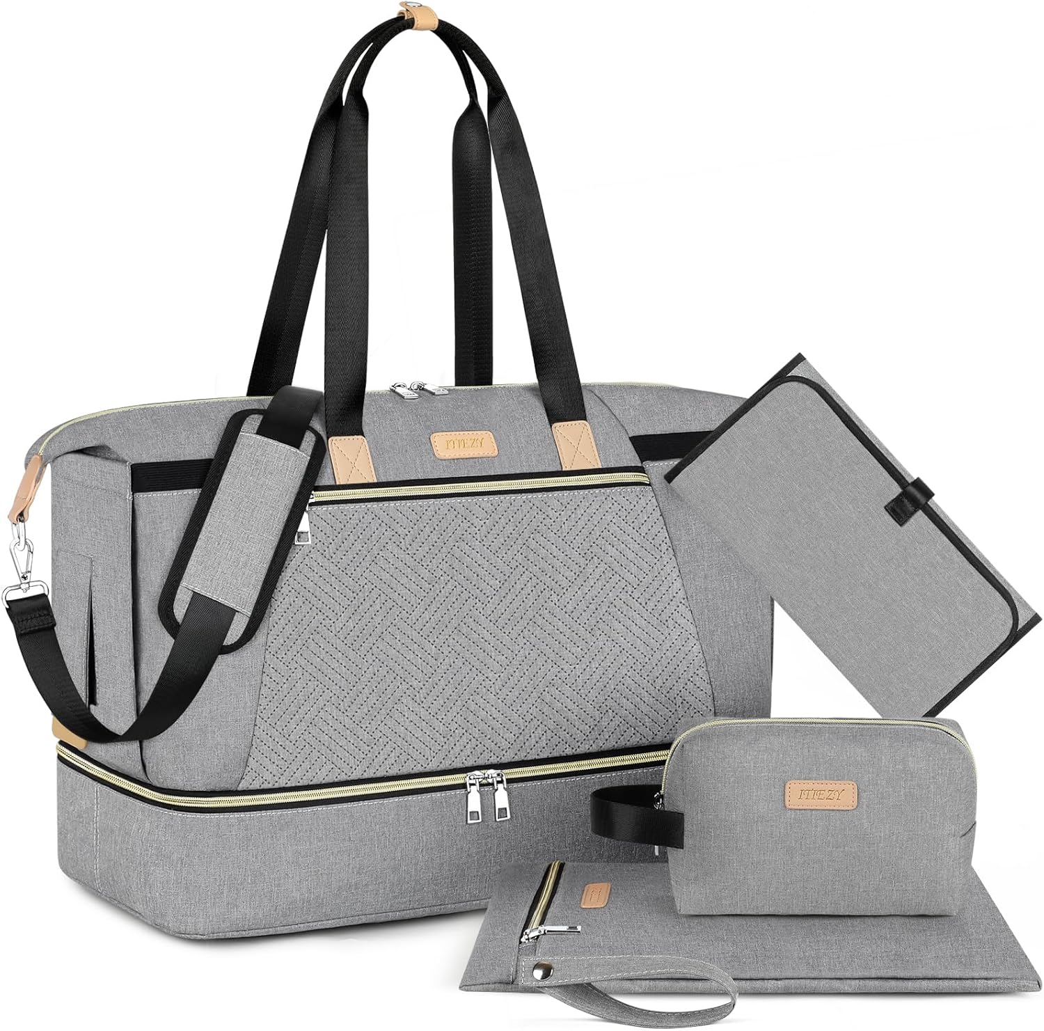 ITIEZY Diaper Bag Tote - Large Mommy Bag with Changing Pad